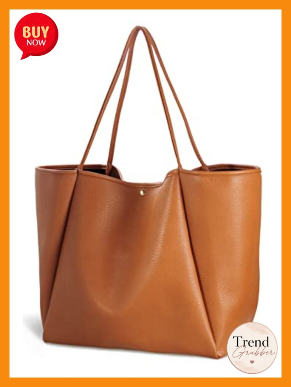 Oversize PU Leather Tote Weekender Shopper Handbag Travel Purse